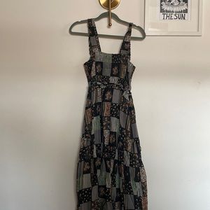 Urban outfitters patchwork maxi peasant dress